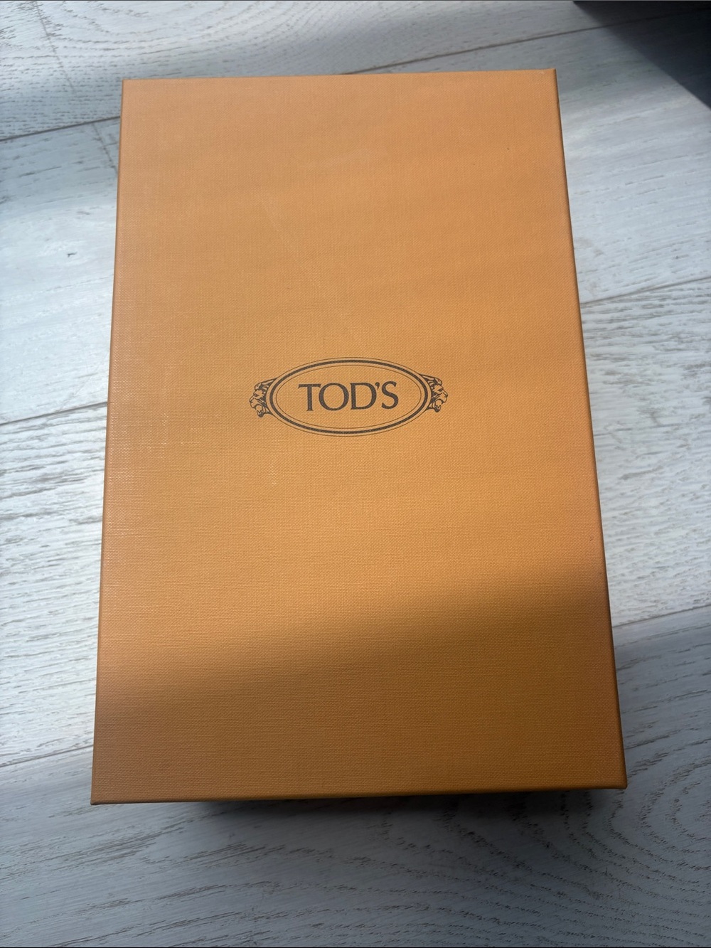 Tod's Orange Logo Shoe Box